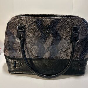 Chic Black and Gray Satchel by Vera Wang
